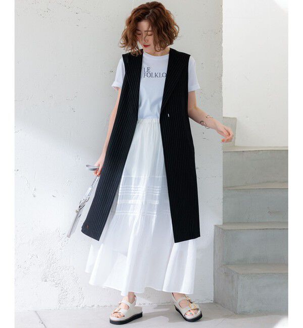 23区「【CLASSY.6月号掲載/洗える】リネンレーヨンストレッチ ジレ」|その他|