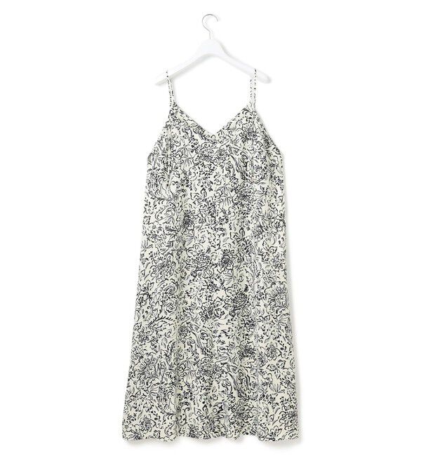 23区「【洗える】アンティークフラワープリント キャミソールワンピース」|ワンピース|