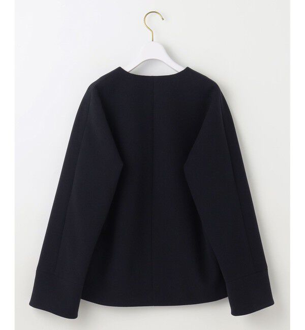 any SiS「ウールライクドルマンショート コート」|ノーカラーコート|