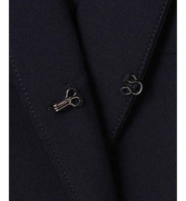 ANY SIS「セレモニーダブルクロス クルーカラー ジャケット」|ノーカラージャケット|