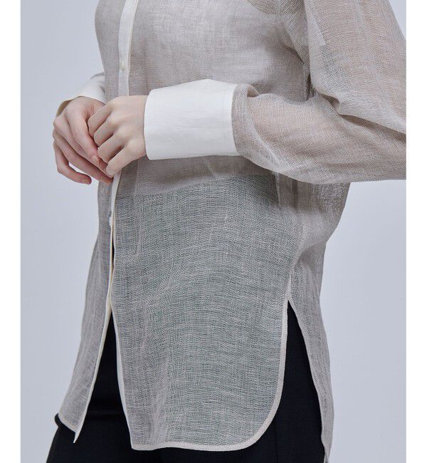 BEIGE,「MATHIEU / バンドカラーシャツ」|シャツ・ブラウス|