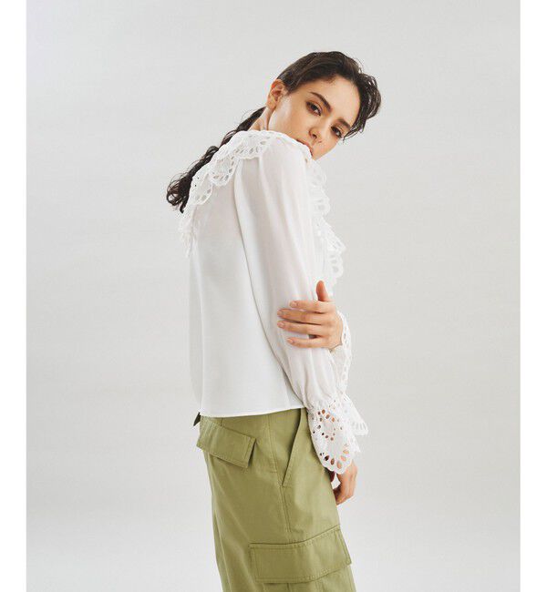  「フリルジョーゼットブラウス」|シャツ・ブラウス|