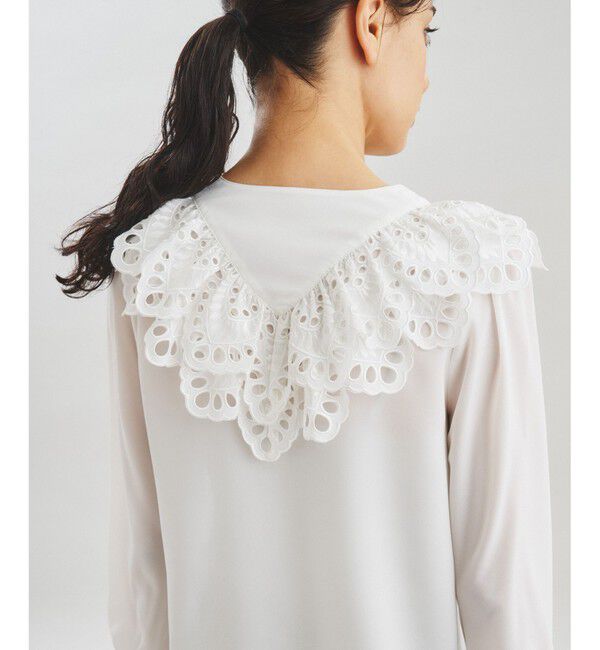  「フリルジョーゼットブラウス」|シャツ・ブラウス|