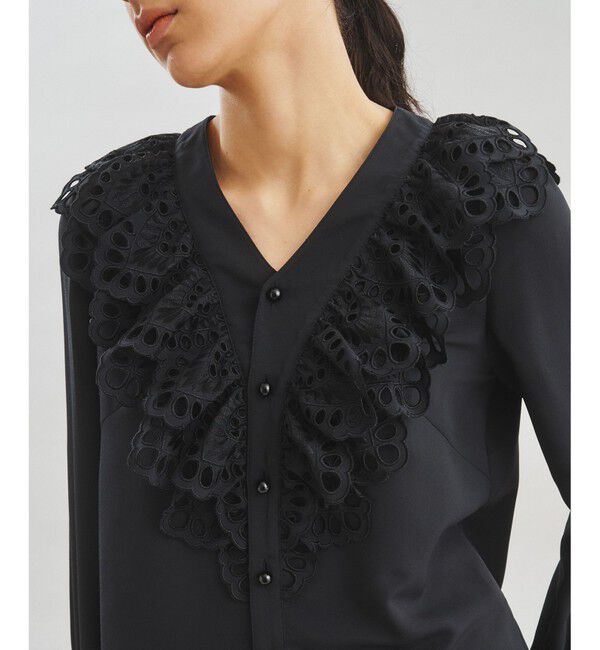  「フリルジョーゼットブラウス」|シャツ・ブラウス|