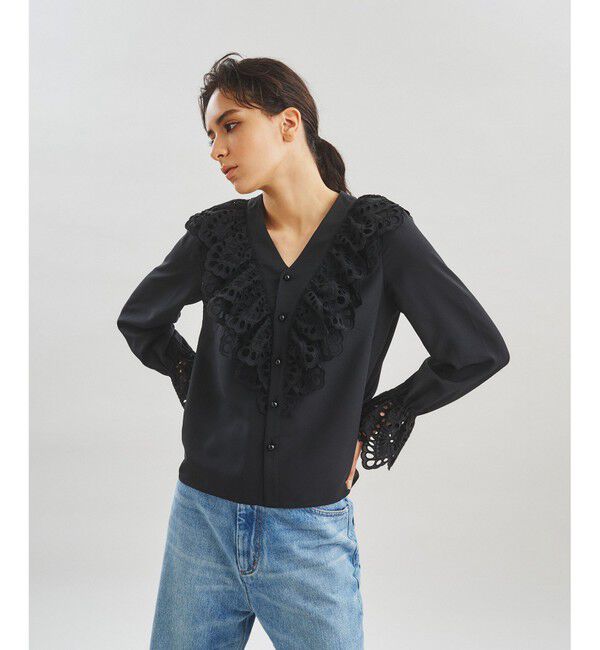  「フリルジョーゼットブラウス」|シャツ・ブラウス|