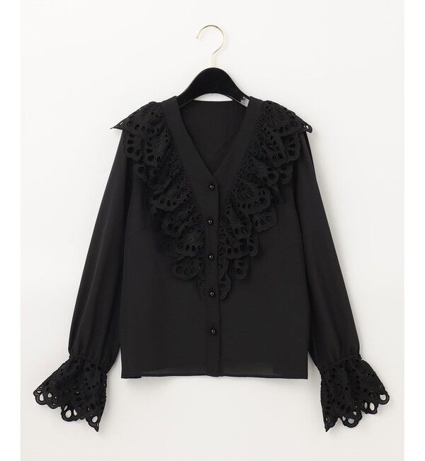  「フリルジョーゼットブラウス」|シャツ・ブラウス|