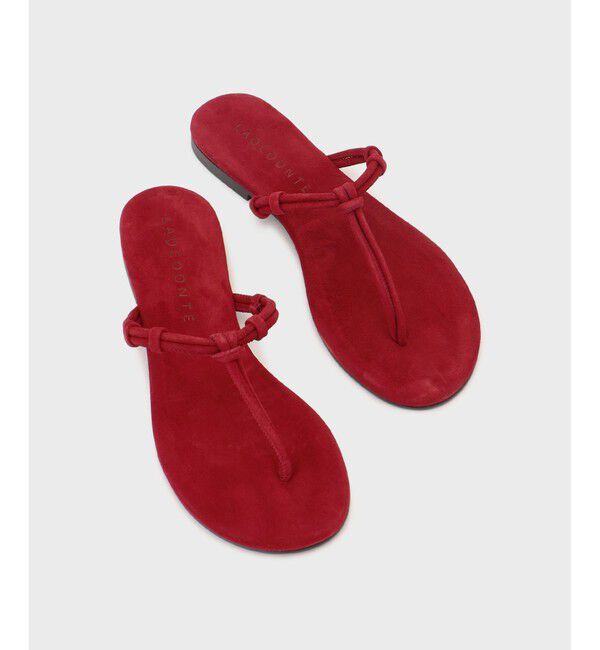  「LC Elea Suede　」|サンダル|レッド