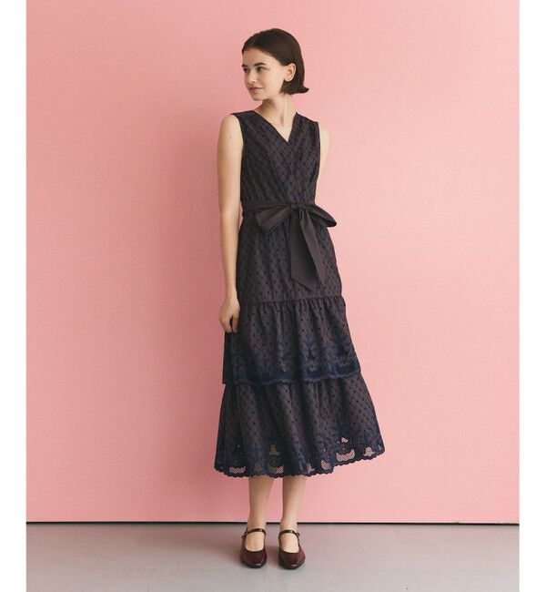 Grace Class「カットワークembドレス」|ワンピース|ブラウン