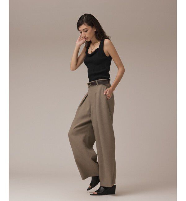 GRACE CONTINENTAL「リブフリルニットトップ」|その他|