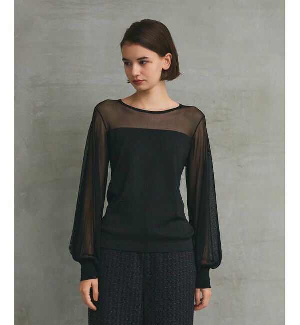 Grace Class「ラメコンビシアーニット」|その他|ブラック