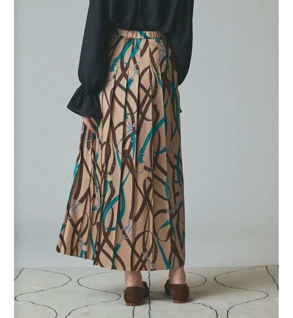 Grace Class「ベルトプリントアシメプリーツスカート」|スカート|