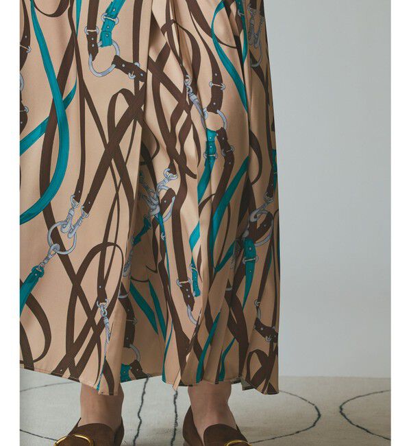 Grace Class「ベルトプリントアシメプリーツスカート」|スカート|