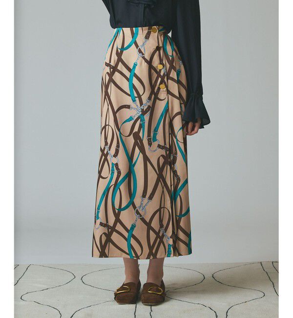 Grace Class「ベルトプリントアシメプリーツスカート」|スカート|