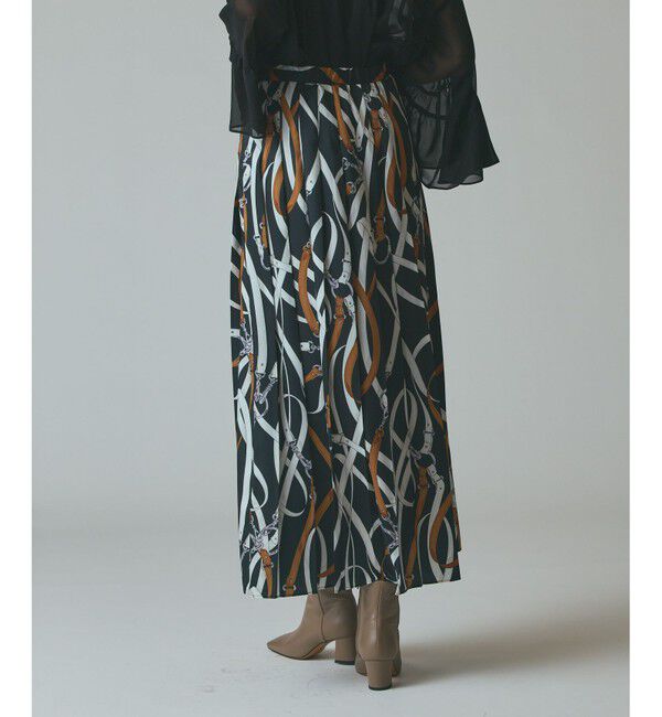 Grace Class「ベルトプリントアシメプリーツスカート」|スカート|