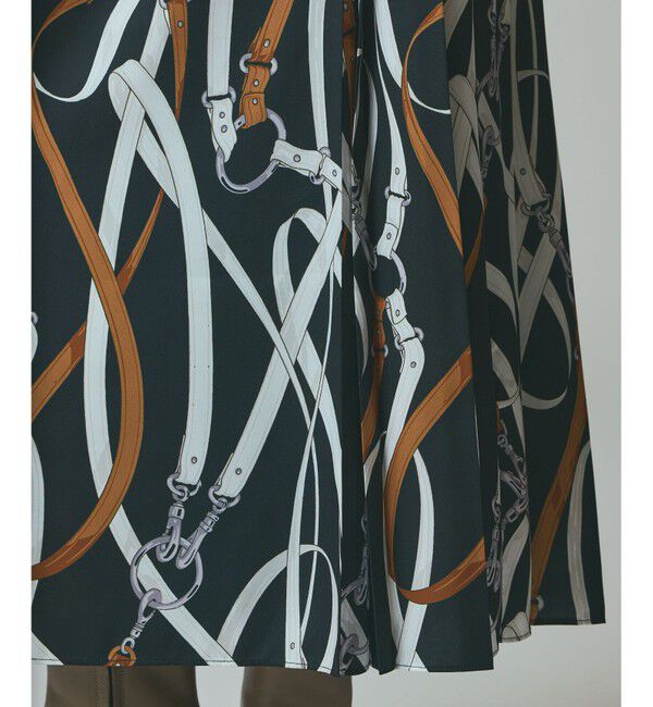 Grace Class「ベルトプリントアシメプリーツスカート」|スカート|