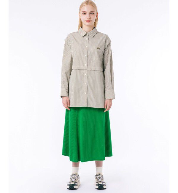 LACOSTE「4WAYデザイン ボリュームスリーブ ロングシャツ」|シャツ・ブラウス|