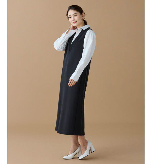 LACOSTE「ダンボールジャージニット ジャンパードレス / ジャンパースカート」|ワンピース|