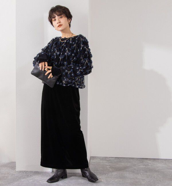 NOLLEY'S「《セットアップ対応》ウォッシャブルチュール刺繍2WAYブラウス」|シャツ・ブラウス|