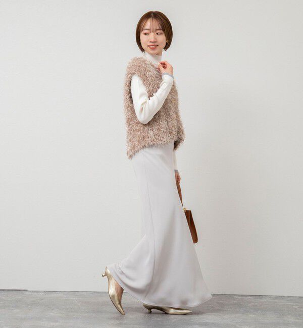 NOLLEY'S sophi「【追加】《オールシーズン対応》ウォッシャブルマットサテンナロースカート」|スカート|