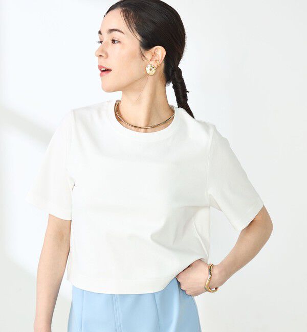 NOLLEY'S sophi「W&W ショート丈Tシャツ」|Tシャツ・カットソー|ホワイト