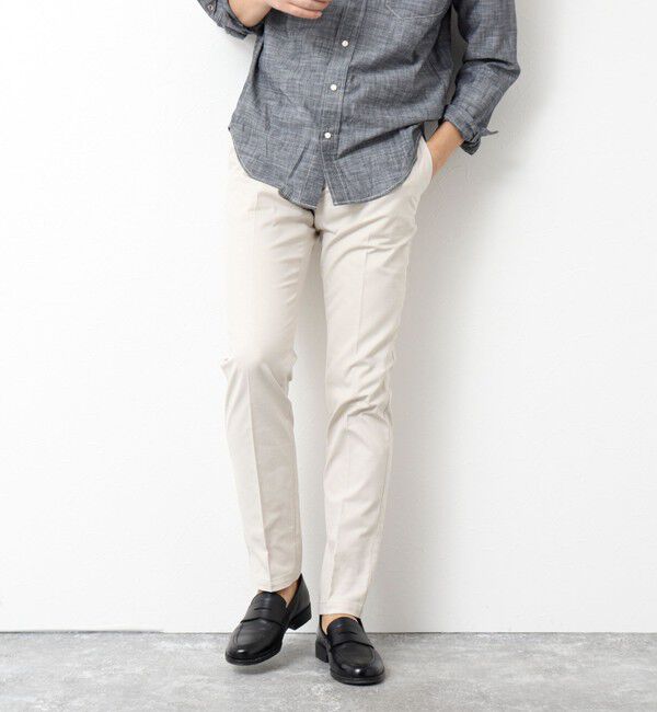 NOLLEY'S goodman「《ビジカジ対応》綿麻COOLMAX スリムフィットパンツ 25SS」|チノ|