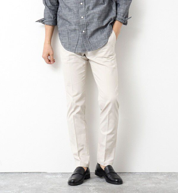 NOLLEY'S goodman「《ビジカジ対応》綿麻COOLMAX スリムフィットパンツ 25SS」|チノ|
