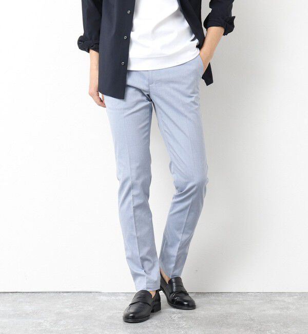 NOLLEY'S goodman「《ビジカジ対応》綿麻COOLMAX スリムフィットパンツ 25SS」|チノ|