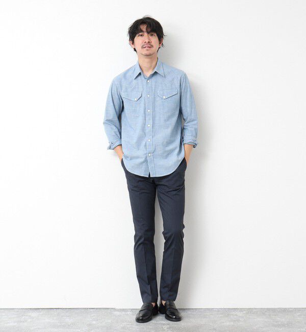 NOLLEY'S goodman「《ビジカジ対応》綿麻COOLMAX スリムフィットパンツ 25SS」|チノ|