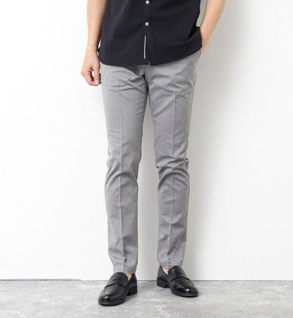 NOLLEY'S goodman「《ビジカジ対応》綿麻COOLMAX スリムフィットパンツ 25SS」|チノ|