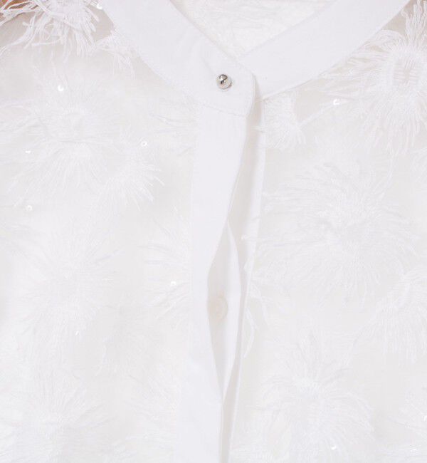 NOLLEY'S「シアーフラワーモチーフブラウス」|シャツ・ブラウス|