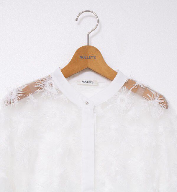 NOLLEY'S「シアーフラワーモチーフブラウス」|シャツ・ブラウス|