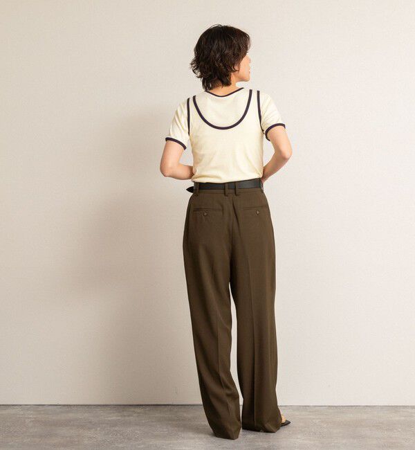 NOLLEY'S「【MAQWEL/マクウェル】リンガーリブ半袖Tシャツ」|Tシャツ・カットソー|