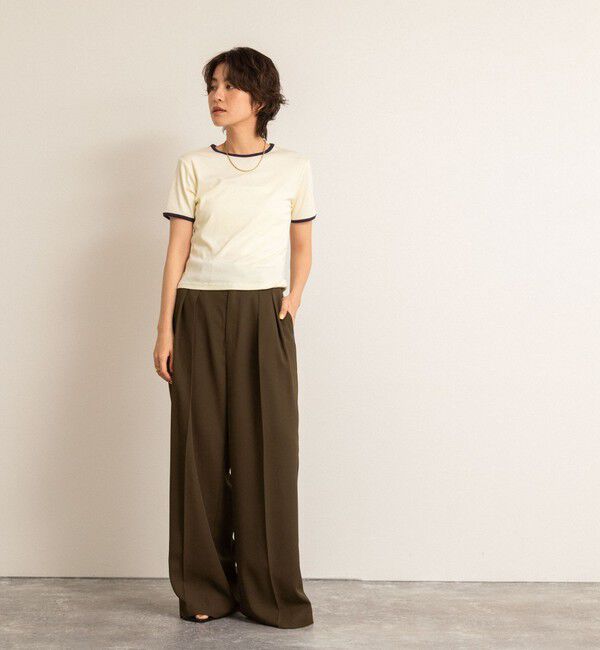 NOLLEY'S「【MAQWEL/マクウェル】リンガーリブ半袖Tシャツ」|Tシャツ・カットソー|