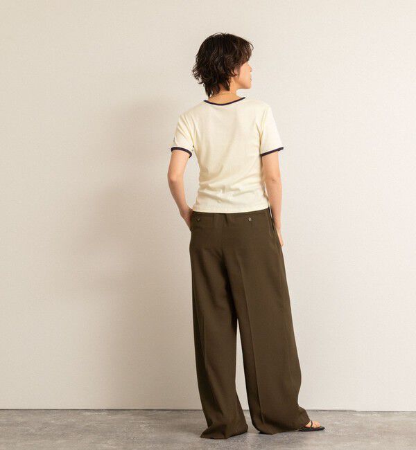 NOLLEY'S「【MAQWEL/マクウェル】リンガーリブ半袖Tシャツ」|Tシャツ・カットソー|