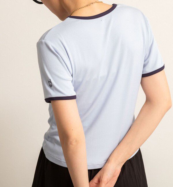 NOLLEY'S「【MAQWEL/マクウェル】リンガーリブ半袖Tシャツ」|Tシャツ・カットソー|