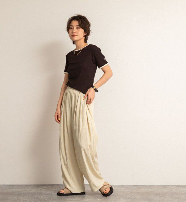 NOLLEY'S「【MAQWEL/マクウェル】リンガーリブ半袖Tシャツ」|Tシャツ・カットソー|