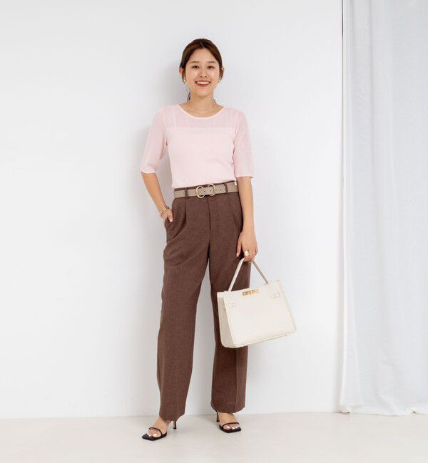 NOLLEY'S「《手洗い可能》ベーシック半袖ニット」|ニット・セーター|