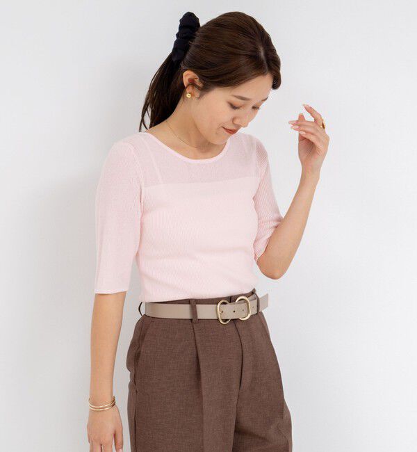 NOLLEY'S「《手洗い可能》ベーシック半袖ニット」|ニット・セーター|