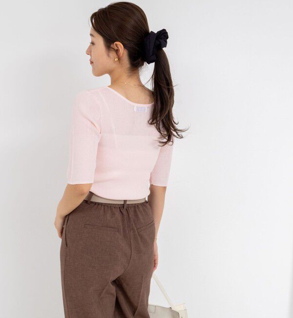 NOLLEY'S「《手洗い可能》ベーシック半袖ニット」|ニット・セーター|