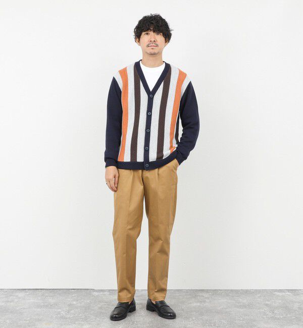 NOLLEY'S goodman「ウォッシャブル 抗菌加工 フロントストライプ 7Gカーディガン 25AW」|ニット・セーター|