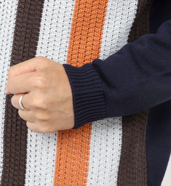 NOLLEY'S goodman「ウォッシャブル 抗菌加工 フロントストライプ 7Gカーディガン 25AW」|ニット・セーター|