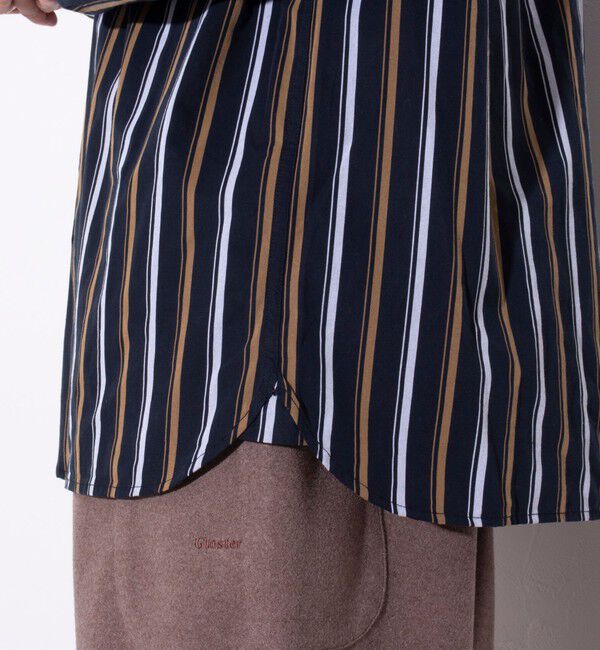 GLOSTER「【GEVACO/ゲバコ】ピーチ起毛マルチストライプレギュラーシャツ」|シャツ・ブラウス|