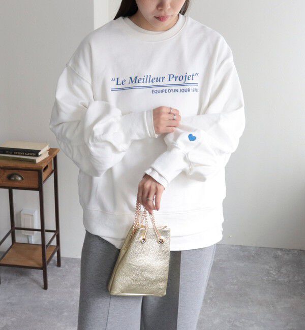 fredy emue「ハート刺繍ボリューム裏毛プルオーバー」|スウェット・ジャージ|