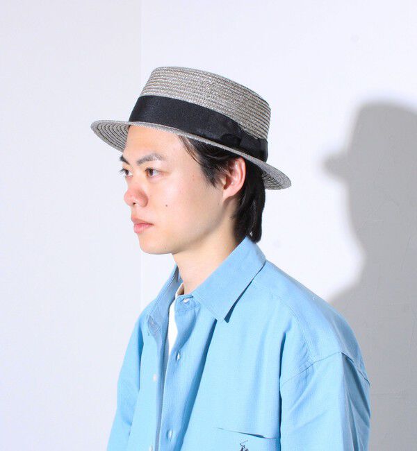 GLOSTER「【GLOSTER/グロスター】STRAW BOATER HAT ストローハット 麦わら カンカン帽」|ハット|