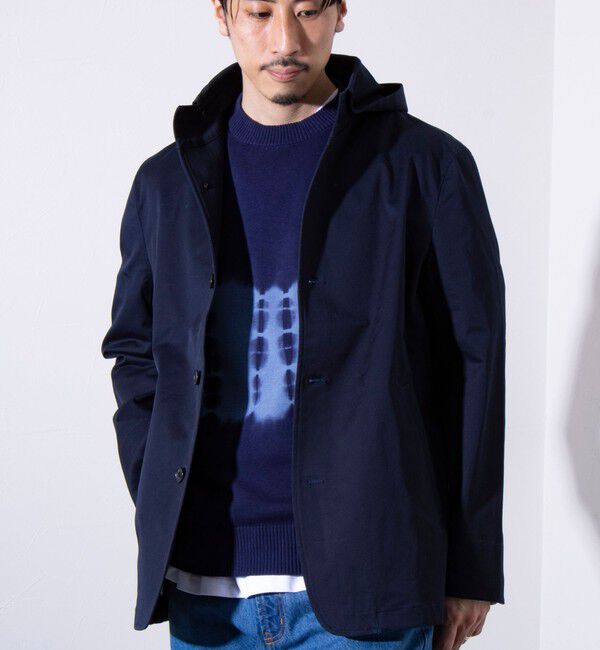 GLOSTER「【GLOSTER/グロスター】スタンドフードブルゾン 春アウター 春ブルゾン」|ブルゾン・スタジャン|ネイビー