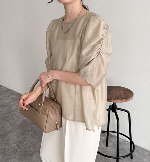 fredy emue「2WAYシアー袖ボリュームブラウス」|シャツ・ブラウス|