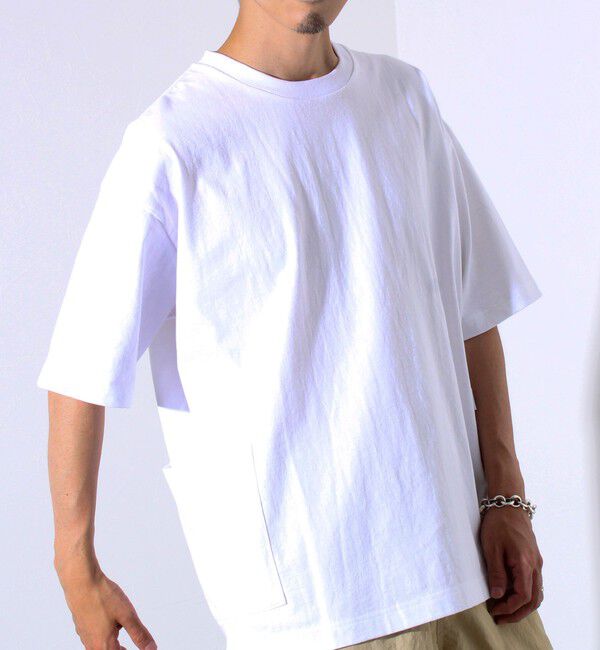 GLOSTER「【GLOSTER/グロスター】バックステッチ サイドポケットTシャツ ビックシルエット」|Tシャツ・カットソー|
