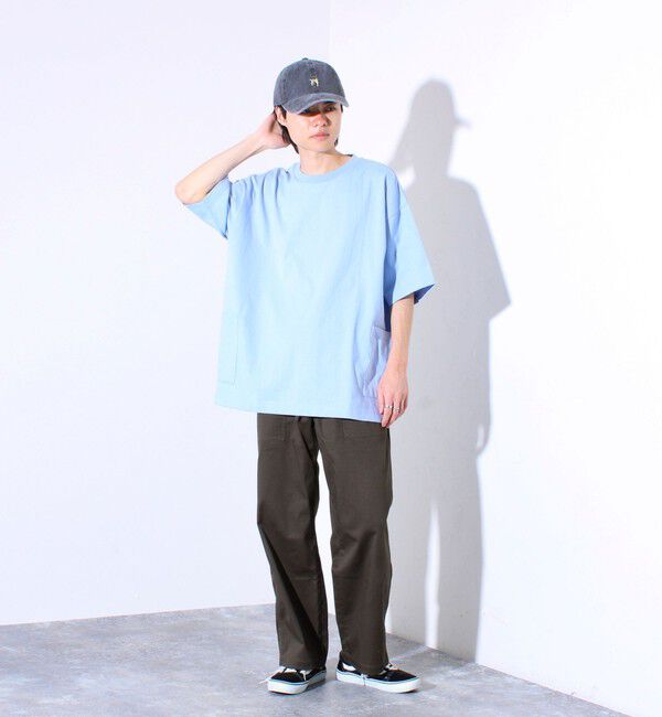 GLOSTER「【GLOSTER/グロスター】バックステッチ サイドポケットTシャツ ビックシルエット」|Tシャツ・カットソー|