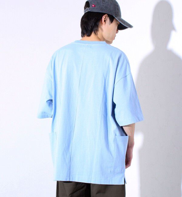 GLOSTER「【GLOSTER/グロスター】バックステッチ サイドポケットTシャツ ビックシルエット」|Tシャツ・カットソー|