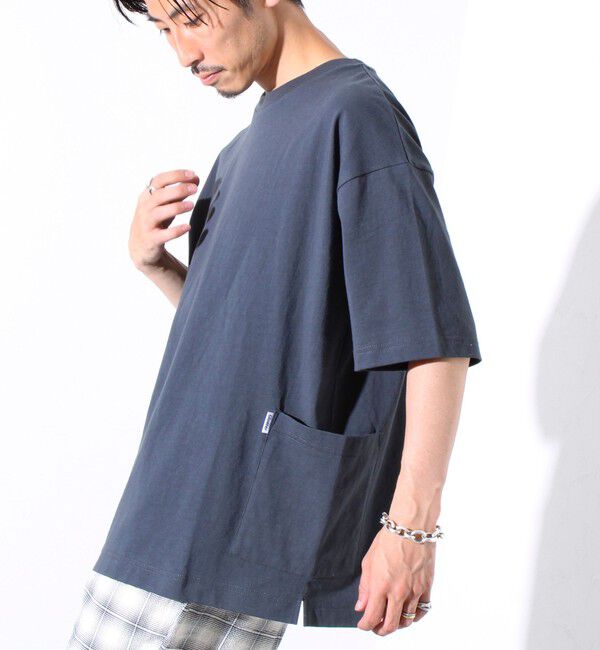 GLOSTER「【GLOSTER/グロスター】バックステッチ サイドポケットTシャツ ビックシルエット」|Tシャツ・カットソー|